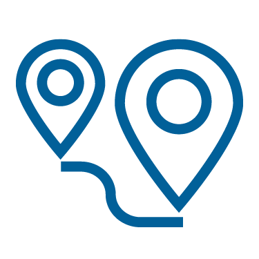 icon for distance and location