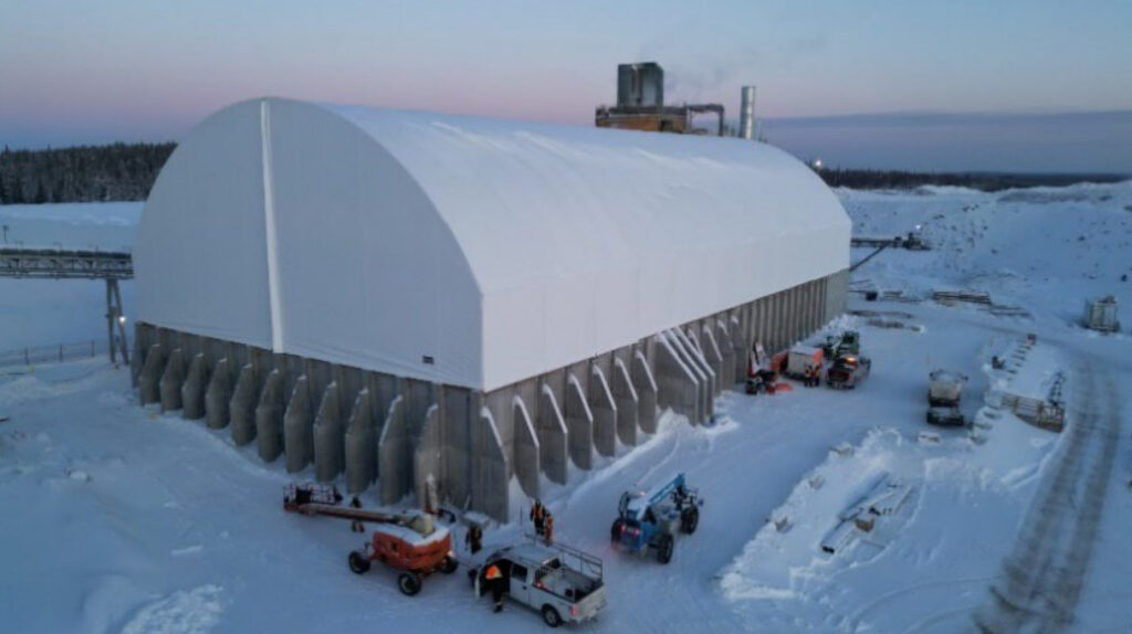 photo of dome over crushed ore